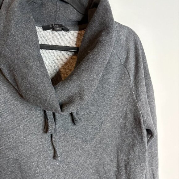 AllSaints grey cowl neck long sweatshirt - Picture 2 of 5